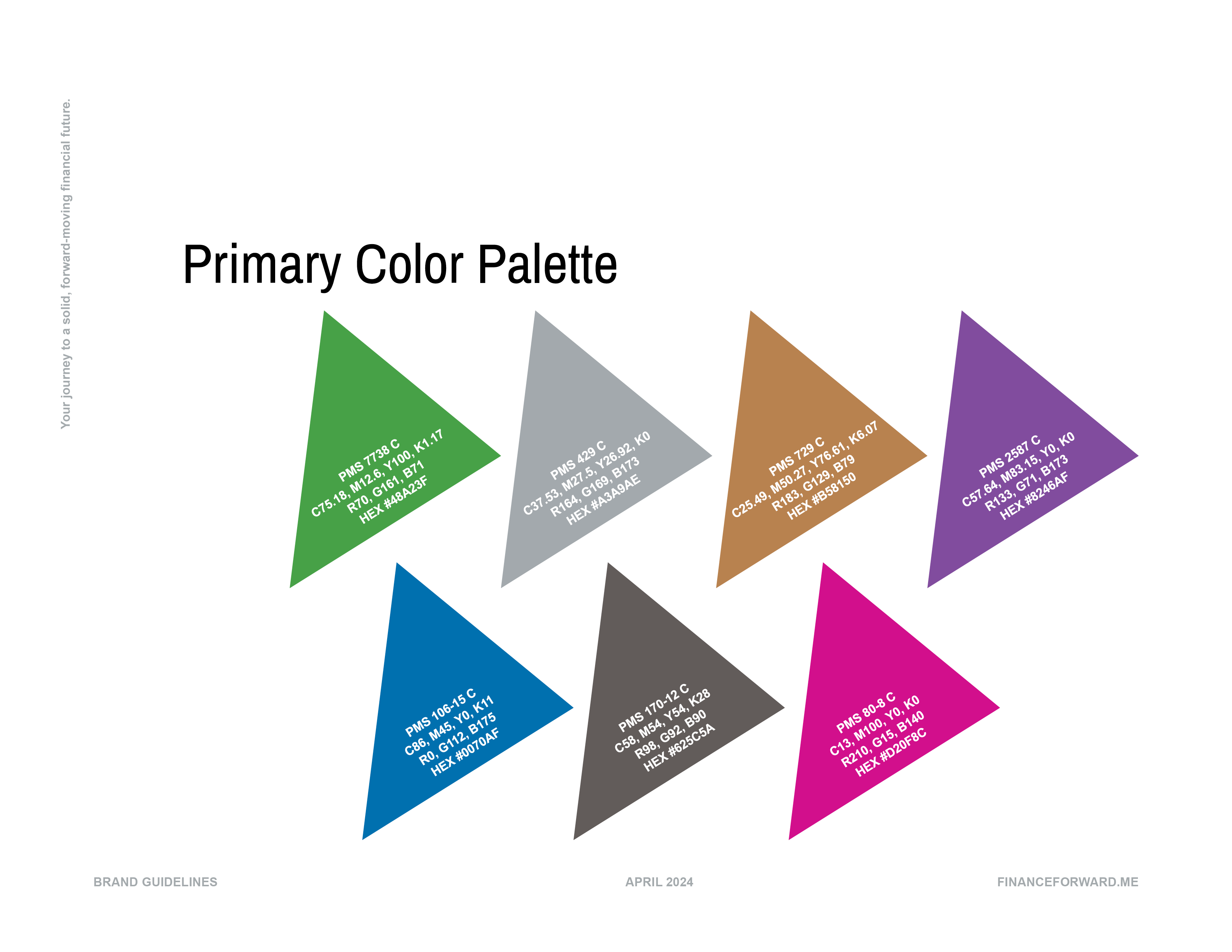 Finance Forward Brand Style Guideline Book, Color Palette