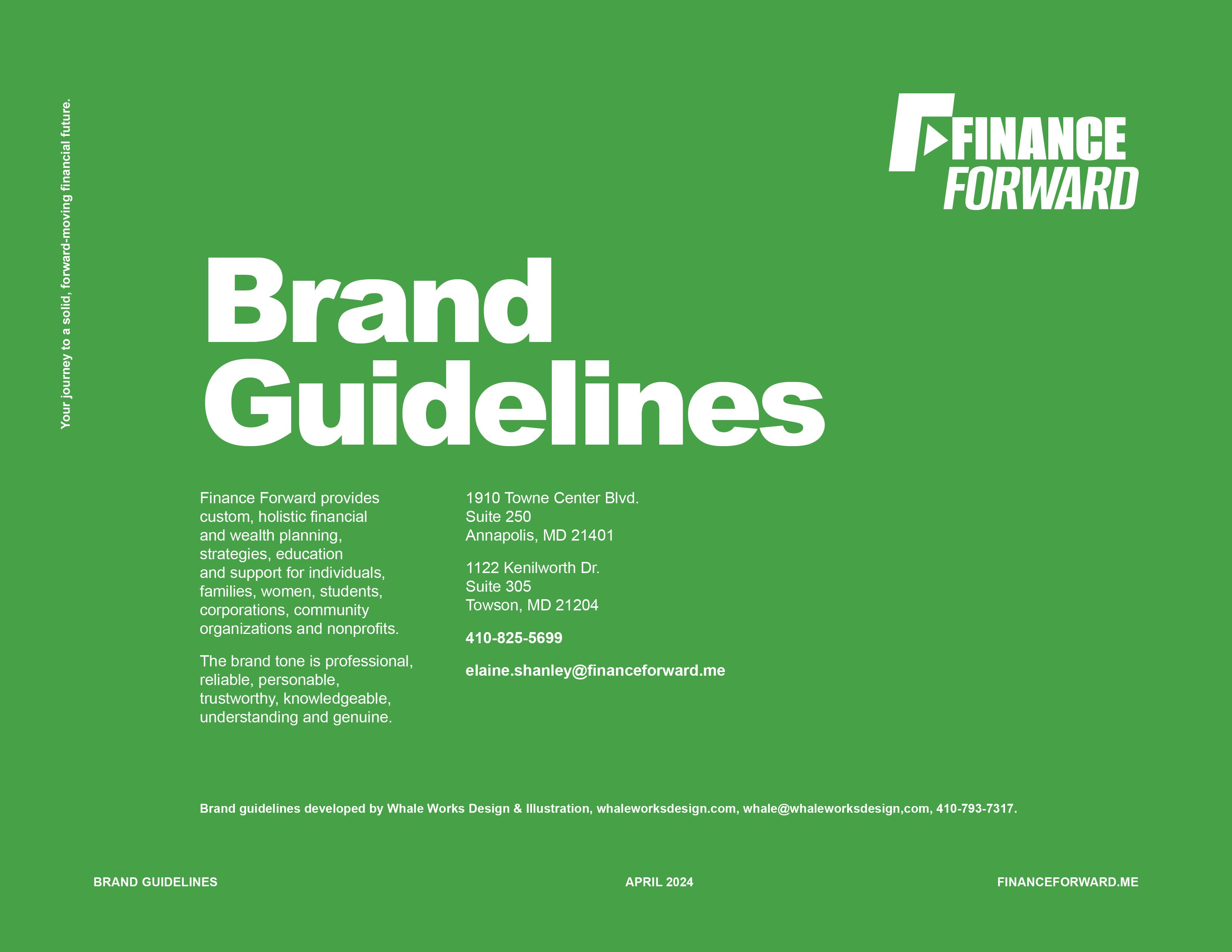 Finance Forward Brand Style Guidelines Book, Cover