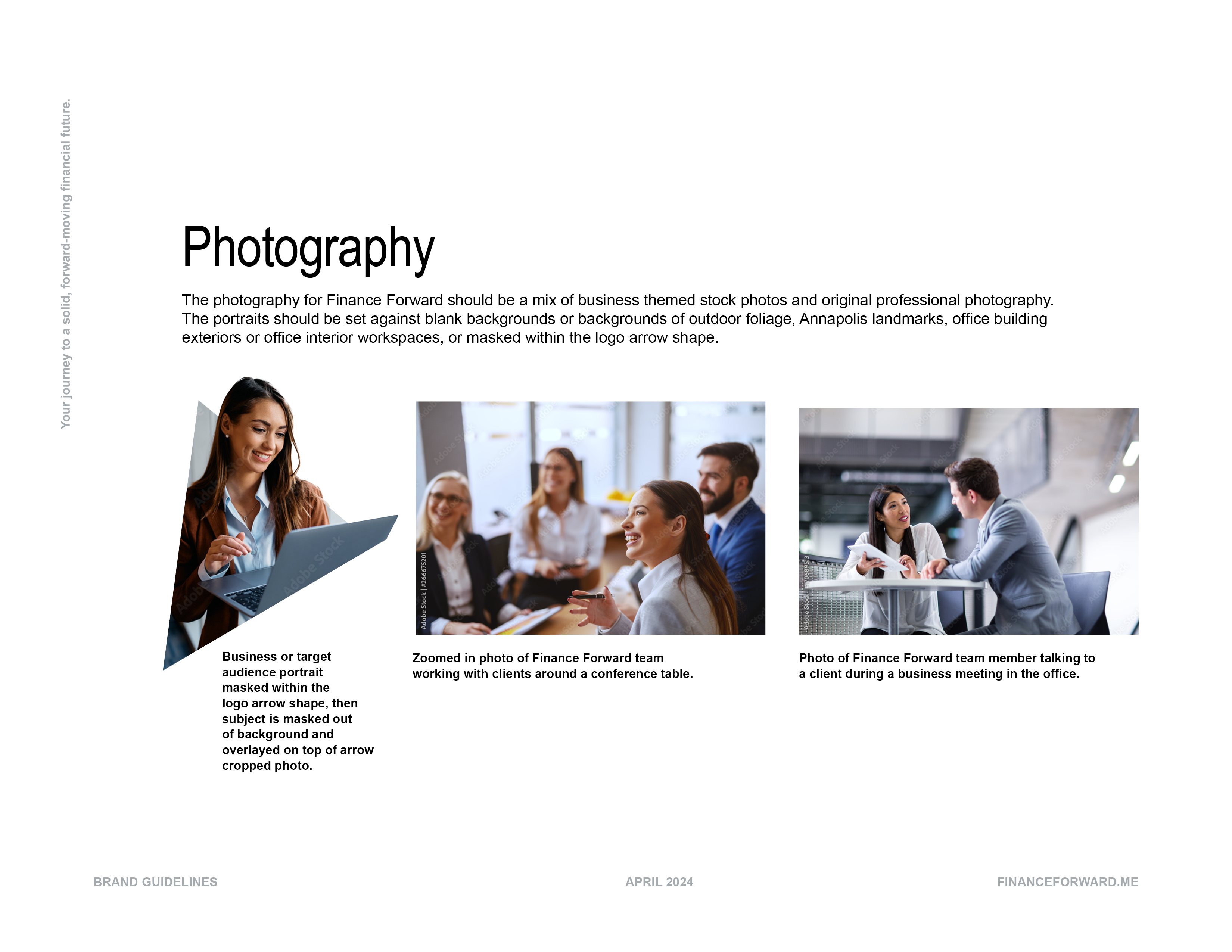 Finance Forward Brand Style Guideline Book, Photography