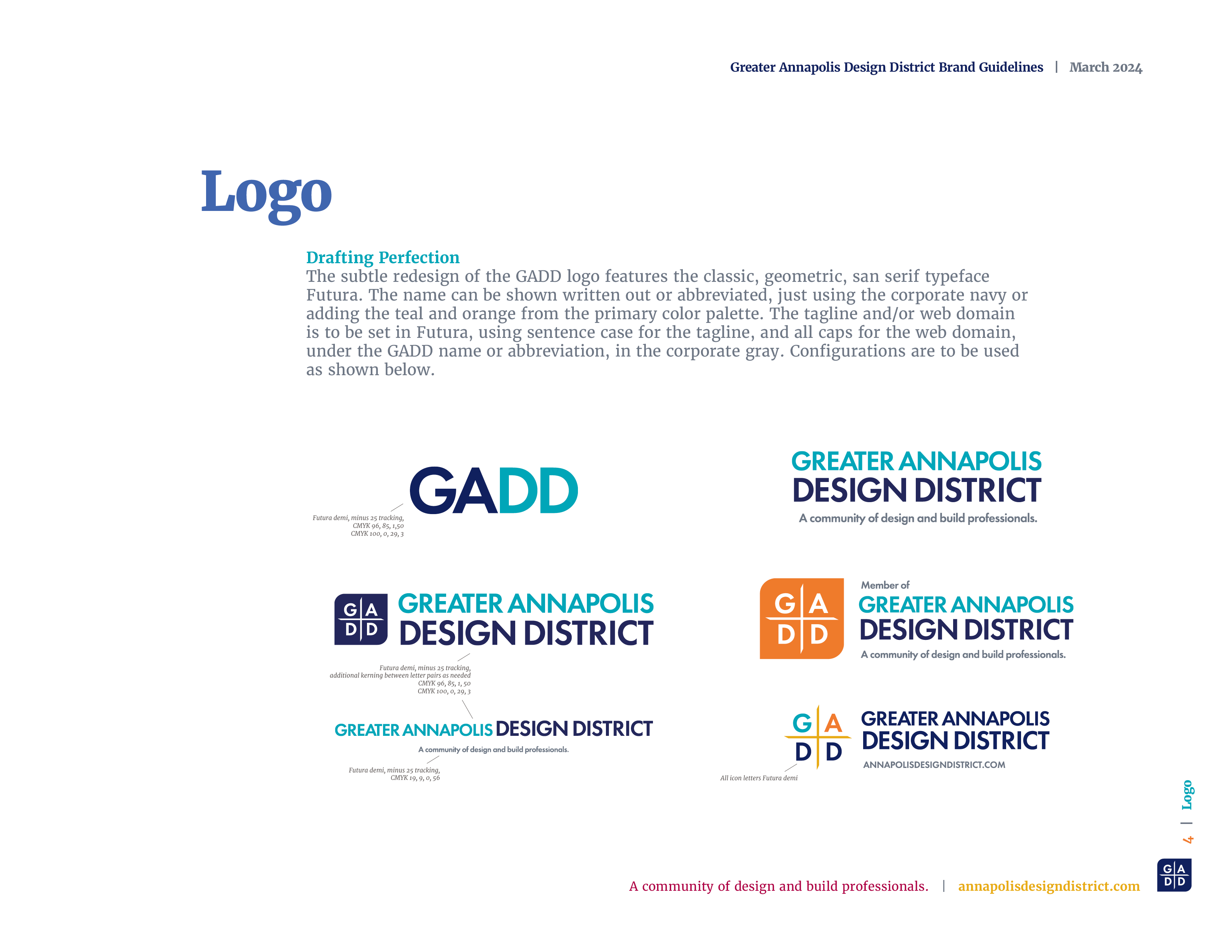 Greater Annapolis Design District Brand Guidelines, Logo Usage